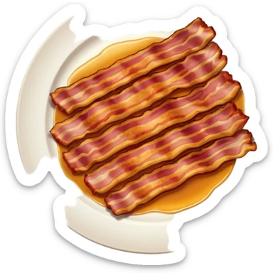 bacon on a plate sticker