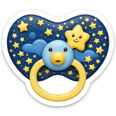 starry night pacifier sticker