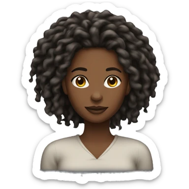 Black lady 25 yrs old with locs sticker