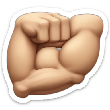 muscle imbalance in the arms with one arm smaller than the other sticker