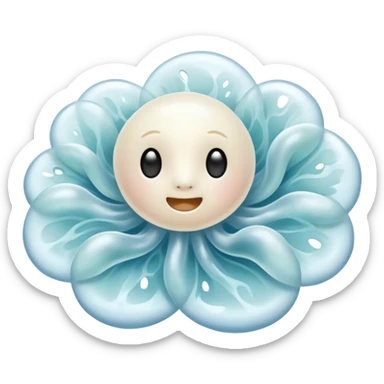 A floating creature that sings by pushing air through hollow chambers in its body like a living wind instrument. Its tone shifts as it drifts higher or lower. sticker