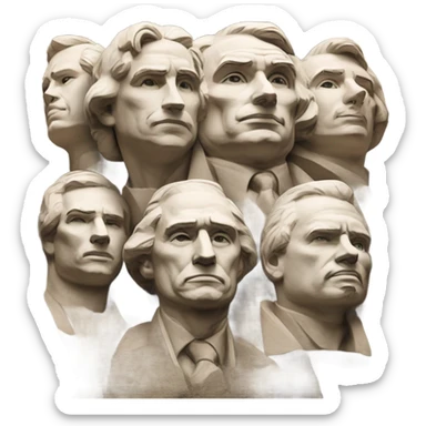 Dogs on Mount Rushmore sticker