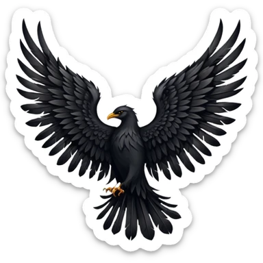 I would like to create unique wings I can use in my poem titles for the Archangels: Lucifer, Michael, Gabriel, Raphael, and Uriel. Please only include the WINGS. sticker