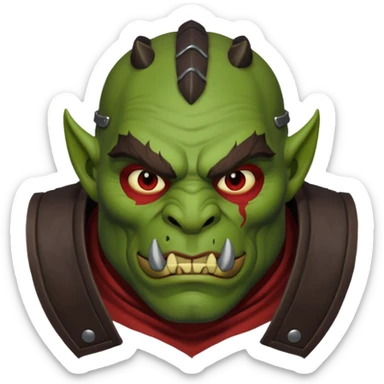 Orc rouge sticker