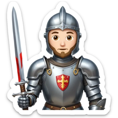 medieval knight sticker
