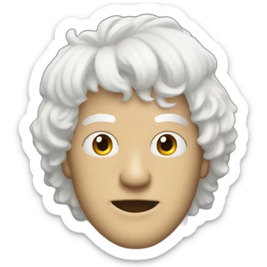 Men fighting from 1900 white wig sticker