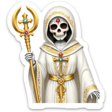 la santa muerte gold sticker