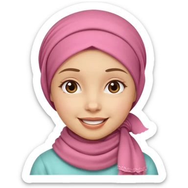 Başörtü Kapalı kız suratı sticker