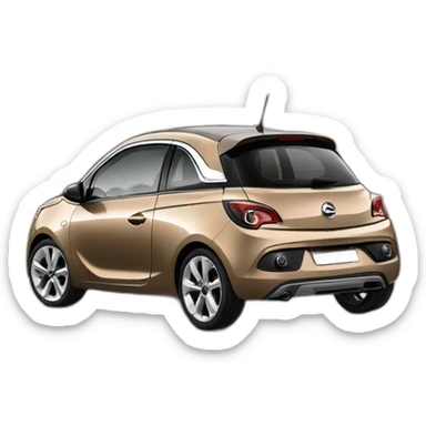 Light brown Opel Adam with white roof sticker