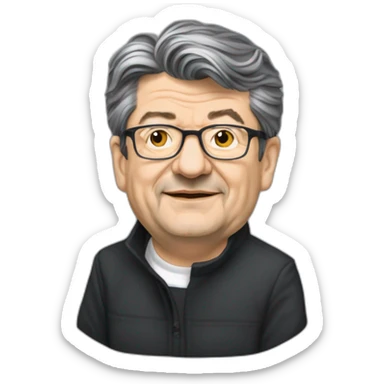 Jean Luc Mélanchon énervé à une manifestation très génante sticker