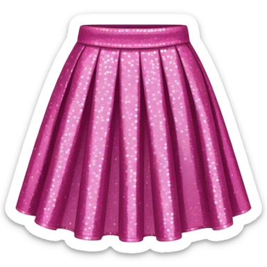 pink sparkly skirt sticker