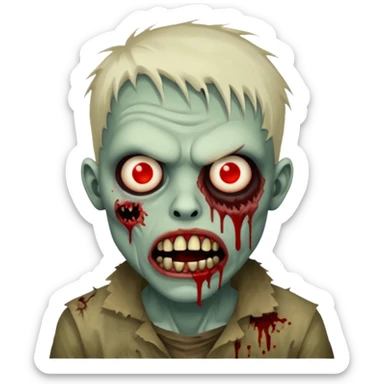 mad zombie sticker