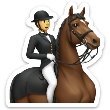 Horse and rider dressage sticker