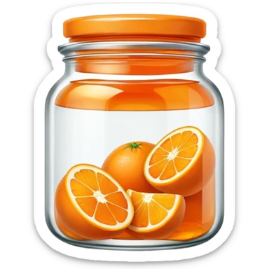 jar of orange marmalade sticker