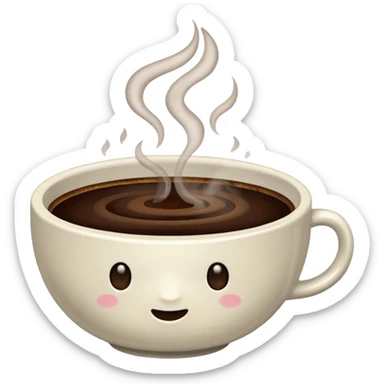 Bowl filled with coffee sticker