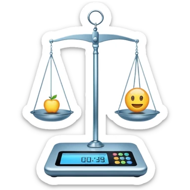 The internet 🌐  on a weighing scale sticker