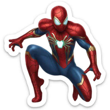 spider man iron man fusionné sticker