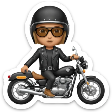 rider riding motorbiker sticker