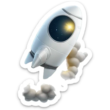 cohete espacial despegando  sticker