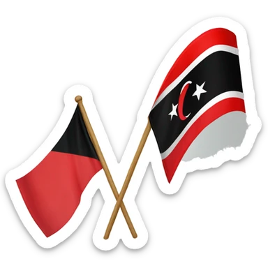 Mix flag Trinidad-Tobago with Turkey  sticker