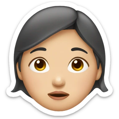 asian pregnant and tired sticker