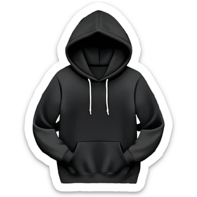 The BLACK Hoodie features a black base with distinctive white and black  open flower spots with empty space in the middle, These hollow ring-like patterns are scattered across. BLACK AND WHITE FLOWERS SPACED OUT FLOWERS, AND ONLY A FEW FLOWERS AND NO DOTS, NO VINES, NO LEAVES sticker