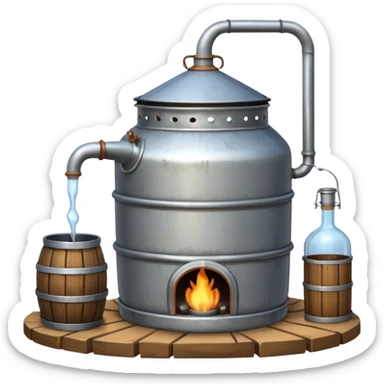 moonshine still sticker