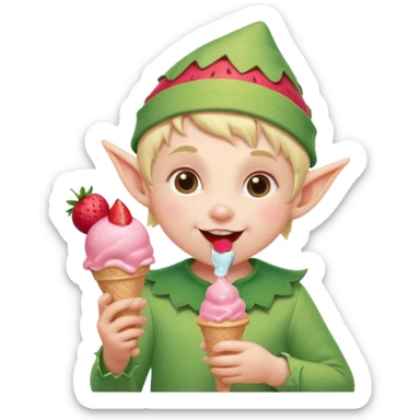 
baby elf with strawberry ice cream




 sticker