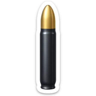 black very long bullet metallic 50 sticker