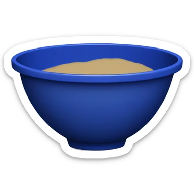 Realistic cobalt blue mixing bowl sticker