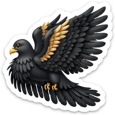 Black angel wing sticker