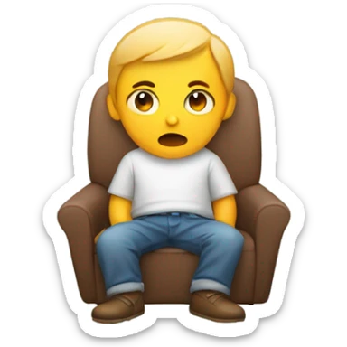 person with tummy ache sticker