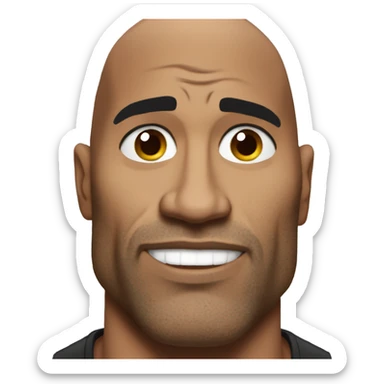 Realistic The Rock raising one eyebrow sticker