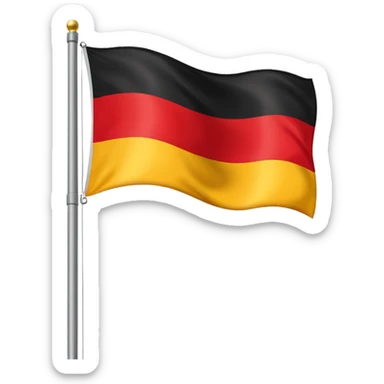 German flag on flagpole sticker