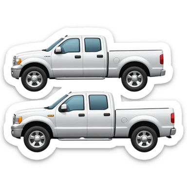 WHITE PICKUPTRUCK SIDE VIEW ELLISDON NAME ON TRUCK sticker