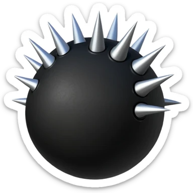 ball with spikes on it sticker