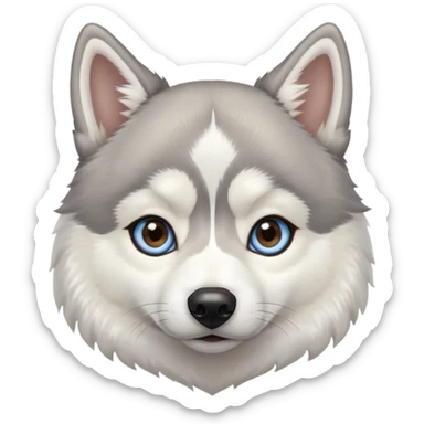 Huskcat Siberian husky sticker