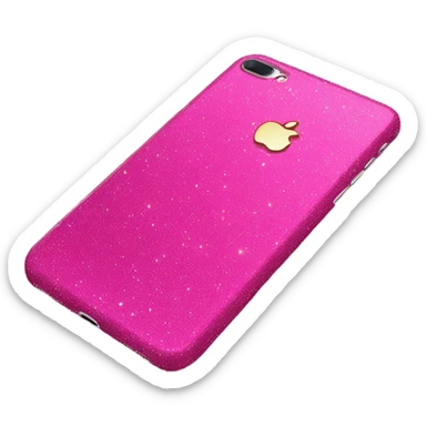 iPhone 16 plus hot pink with glitter  sticker