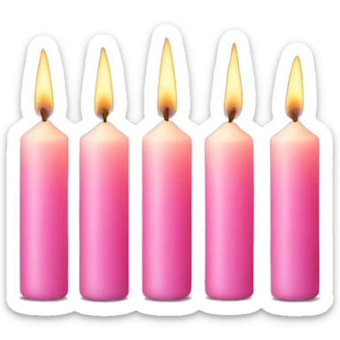 Pink candles sticker
