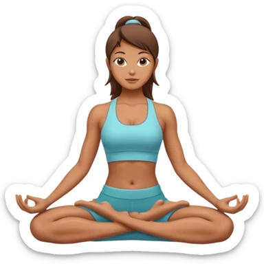 yoga girl abs sticker