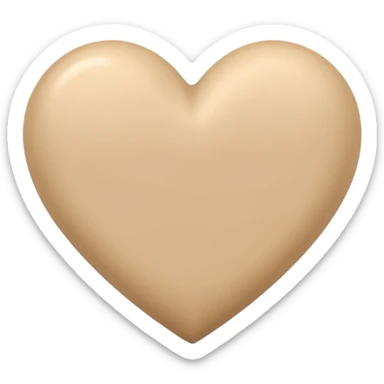 Beige heart sticker