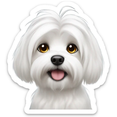 maltese dog sticker
