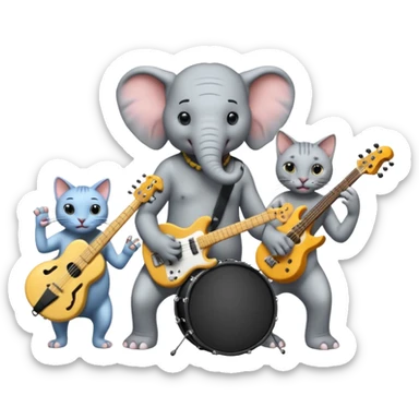 Horton the Elephant and the Hairless cats rock band sticker