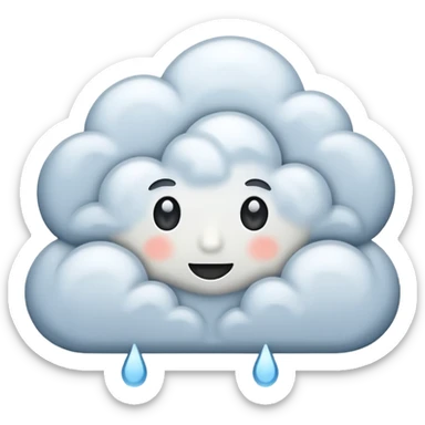rainy clouds sticker