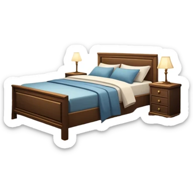 A dimly lit bedroom. The bed is neatly made, and a glass of water sits beside a book on a cozy nightstand. Soft lighting signals a peaceful wind-down, representing the calm and control that comes from reclaiming your evenings. sticker