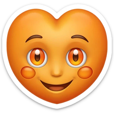 this emoji 🤤 with hearted eyes like this 😍 but orange hearts 🧡 sticker