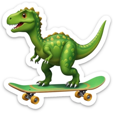 Dinosaur on a skateboard sticker