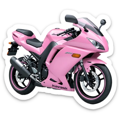 Kawasaki Ninja 500 pink  sticker