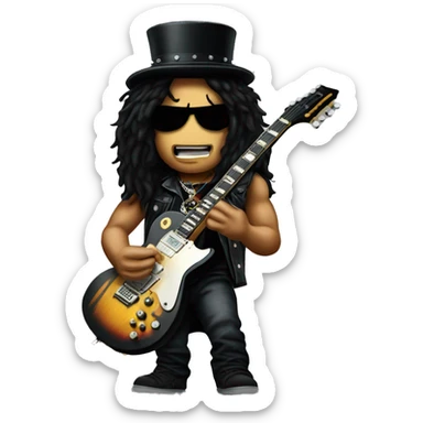 Slash from Guns'N'Roses face sticker