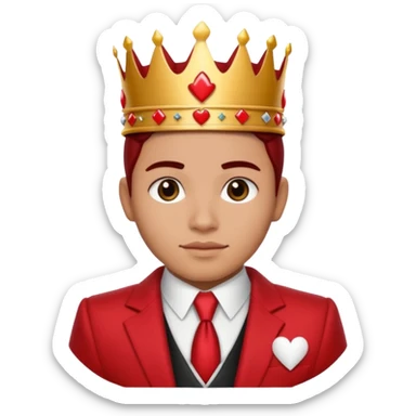 Ariel camacho versión rey de corazones  sticker
